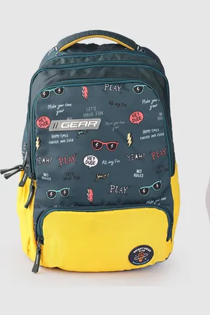 GEAR Kids Colourblocked & Printed Backpack- 21.5 L