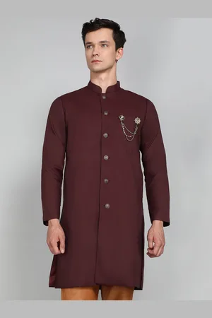 Avaeta Mandarin Collar Nawabi With Paijama Set