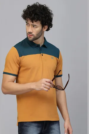 Rigo Colourblocked Polo Collar Cotton T-shirt