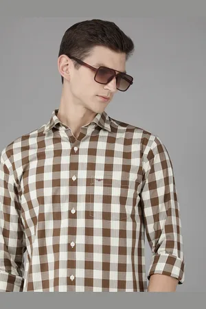 Park Avenue Men Pure Cotton Slim Fit Checked Casual Shirt