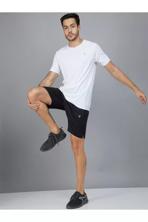 TECHNOSPORT Men Slim Fit Antimicrobial Training or Gym Sports Shorts