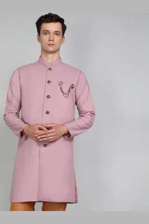 Avaeta Mandarin Collar Cotton Sherwani Set