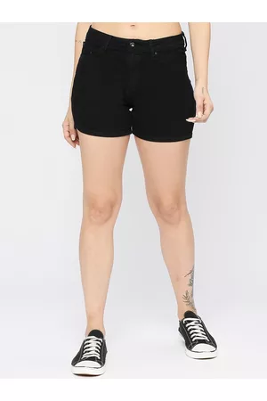 SPYKAR Women Slim Fit Cotton Denim Shorts