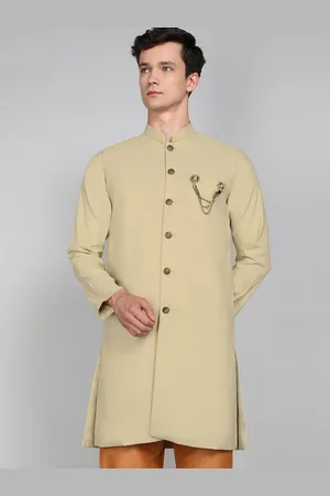 Avaeta Mandarin Collar Cotton Sherwani Set