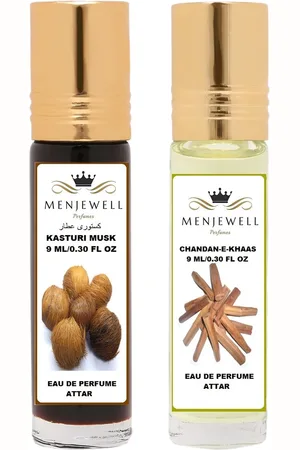Menjewell Pack of 2 Kasturi Musk & Chandan Floral Attar