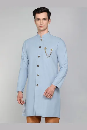 Avaeta Mandarin Collar Cotton Sherwani Set