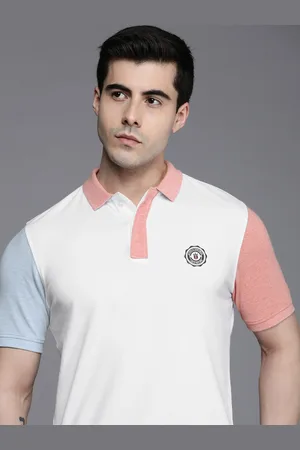 Louis Philippe Men Brand Logo Polo Collar Pure Cotton Slim Fit T-shirt