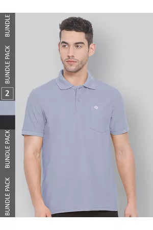 LUX NITRO Pack Of 2 Polo Collar Anti Odour Cotton Blend Sports T-shirt