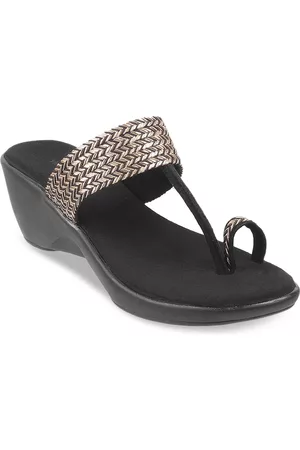 Metro Embellished Open Toe Wedge Sandals