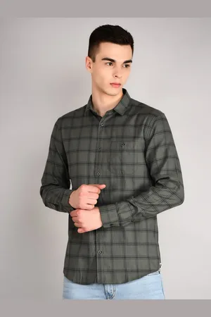 Tim Men Checked Standard Cotton Casual Shirt