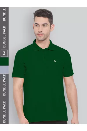 LUX NITRO Men Pack Of 2 Polo Collar Anti Odour Pockets T-shirt