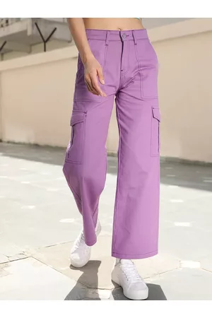 Buy Street 9 Black Textured Trousers for Women Online  Tata CLiQ