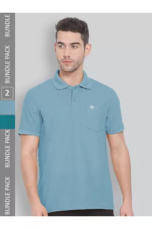 LUX NITRO Pack Of 2 Polo Collar Anti Odour Cotton Blend Sports T-shirt
