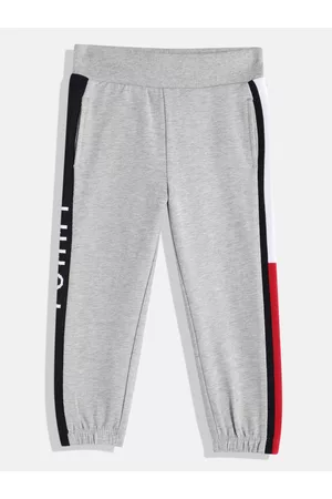 Tommy Hilfiger Boys Solid Joggers with Side Stripe Detail