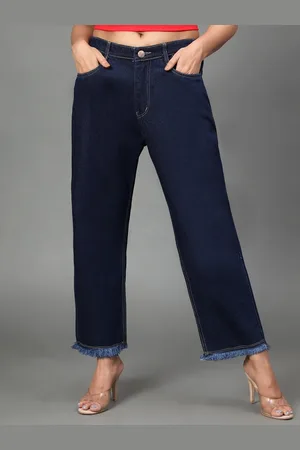 AngelFab Women Jean Straight Fit Mid-Rise Jeans