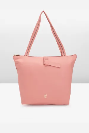 Baggit Solid PU Structured Shoulder Bag with Mini Strap Applique Detail