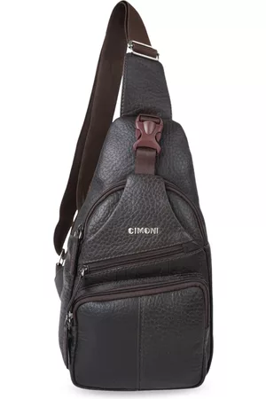 Cimoni Unisex Leather Shopper Zip Cross Crossbody Bag