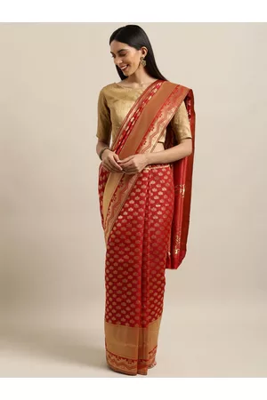 Kalini Ethnic Motifs Woven Design Zari Banarasi Saree