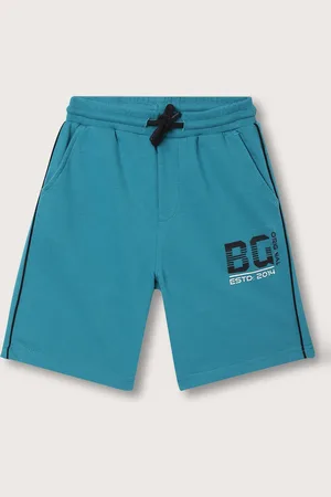 Blue Giraffe Boys Printed Regular Cotton Shorts