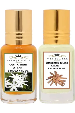 Menjewell Set of 2 Raat Ki Rani & Chandan-E-Khaas Attar 10 ml