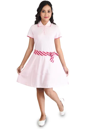 Clothe Funn Pink Fit & Flare Dress
