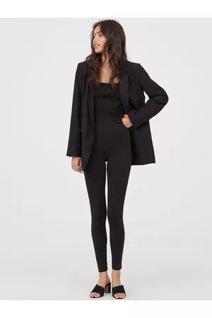 H&M Women Black Cotton Leggings