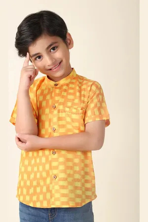 Fabindia Boys Checked Cotton Casual Shirt