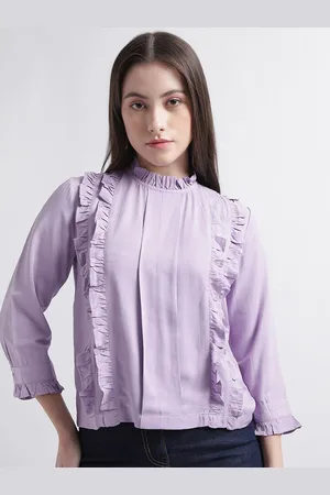 CENTRESTAGE High Neck Ruffled Top