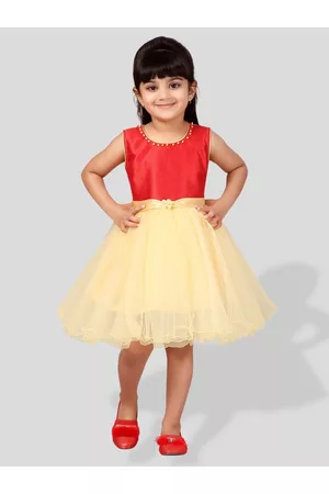 BAESD Girls Embellished Net Fit & Flare Party Dress