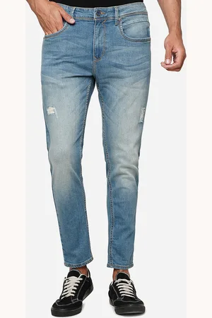 JADE BLUE Men Mid-Rise Slim Fit Mildly Distressed Heavy Fade Stretchable Jeans
