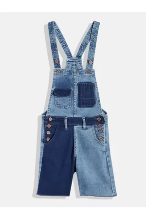 Pepe Jeans Girls Valeria Shortall Denim Dungarees