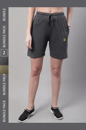 VIMAL JONNEY Women Pack Of 2 Cotton Sports Shorts