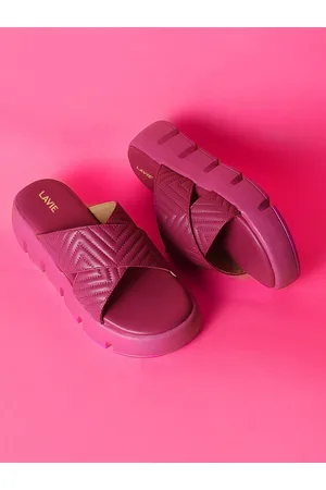 LAVIE Cross Strap Textured Open Toe Flatform Heels