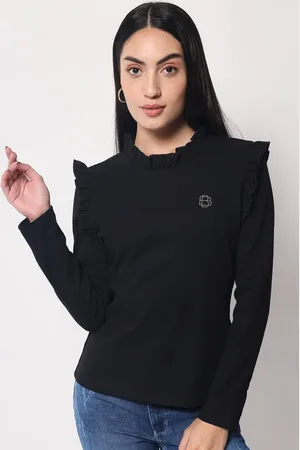 BEATNIK Ruffles High Neck Top
