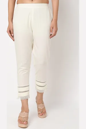 Ethnicity Women Original Mid-Rise Straight Fit Cotton Cigarette Trousers