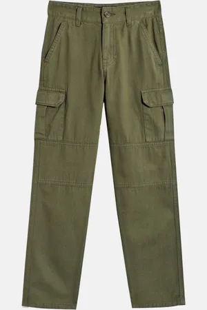 IVOC Boys Mid Rise Cotton Slim Fit Cargos Trouser