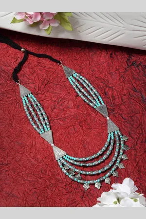 Sangria Silver-Plated Beaded Necklace