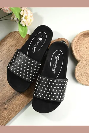 FRESH 1947 FEET Embellished Open Toe Flats