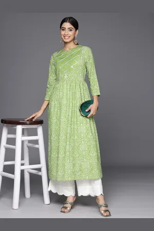 Varanga Women Bandhani Printed Sequinned Anarkali Kurta