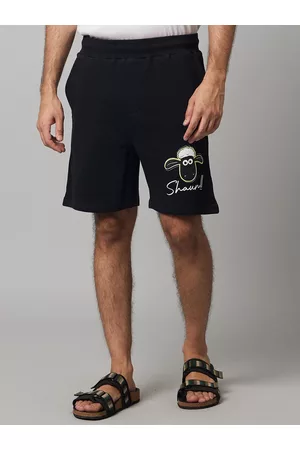 Celio Men Shaun the Sheep Printed Cotton Shorts
