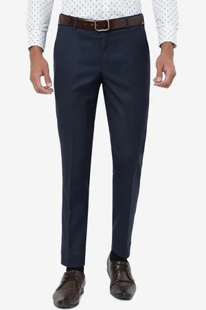 JADE BLUE Men Slim Fit Mid-Rise Formal Trousers