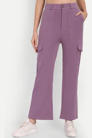 Broadstar Women Smart Straight Fit High-Rise Cargos Trousers