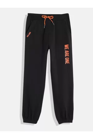Pepe Jeans Boys Typography Printed Pure Cotton Joggers