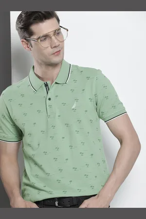 Nautica Tropical Printed Polo Collar T-shirt