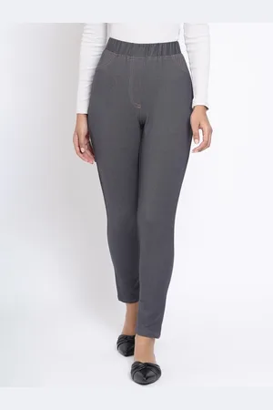 Elleven Women Grey Solid Jeggings