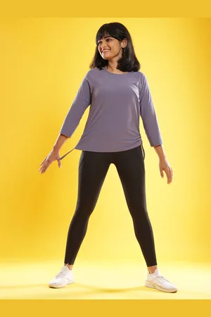 BlissClub Breezy Ruched Dry Fit Raglan Sleeve Skating Top