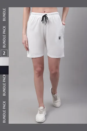 VIMAL JONNEY Women Pack Of 2 Mid Rise Cotton Sports Shorts