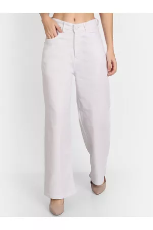 AngelFab Women Relaxed Fit Mid-Rise Cotton Jeans