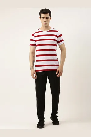 Sports52 Men Striped T-shirt With Joggers Training Tracksuit