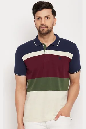 Duke Colourblocked Polo Collar Pockets Slim Fit T-shirt